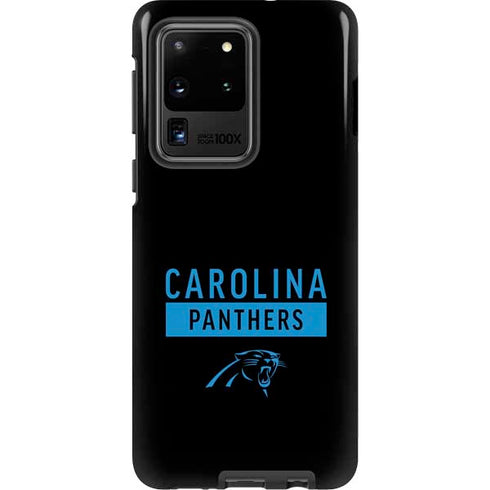 NFL Carolina Panthers Black Performance Series Galaxy S20 Ultra 5G Pro Case