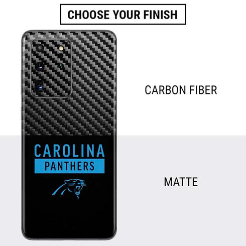 NFL Carolina Panthers Black Performance Series Galaxy S20 Ultra 5G Skin