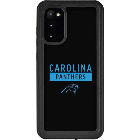 NFL Carolina Panthers Black Performance Series Galaxy S20 Waterproof Case