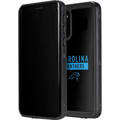 NFL Carolina Panthers Black Performance Series Galaxy S20 Waterproof Case