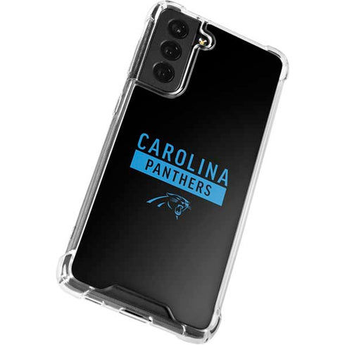 NFL Carolina Panthers Black Performance Series Galaxy S21 FE Clear Case