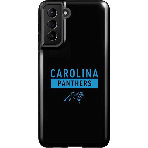 NFL Carolina Panthers Black Performance Series Galaxy S21 FE Pro Case