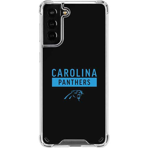 NFL Carolina Panthers Black Performance Series Galaxy S21 Plus 5G Clear Case
