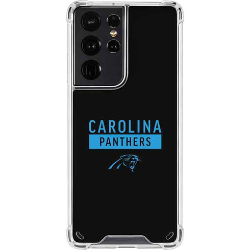 NFL Carolina Panthers Black Performance Series Galaxy S21 Ultra 5G Clear Case