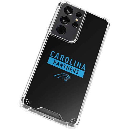 NFL Carolina Panthers Black Performance Series Galaxy S21 Ultra 5G Clear Case