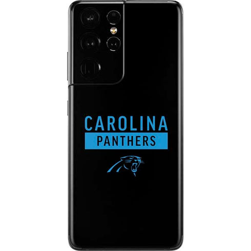 NFL Carolina Panthers Black Performance Series Galaxy S21 Ultra 5G Skin