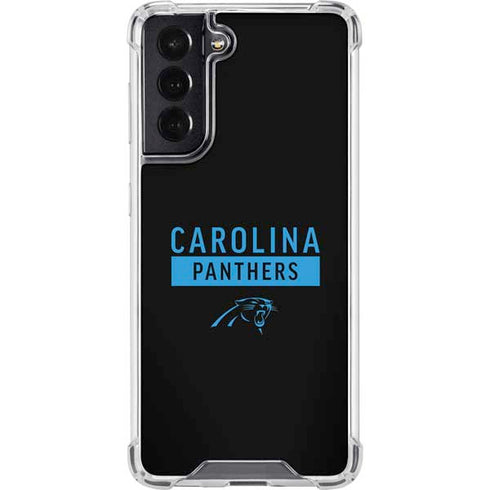NFL Carolina Panthers Black Performance Series Galaxy S22 Clear Case