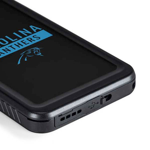 NFL Carolina Panthers Black Performance Series Galaxy S23 Waterproof Case