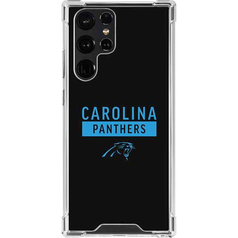 NFL Carolina Panthers Black Performance Series Galaxy S24 Ultra Clear Case