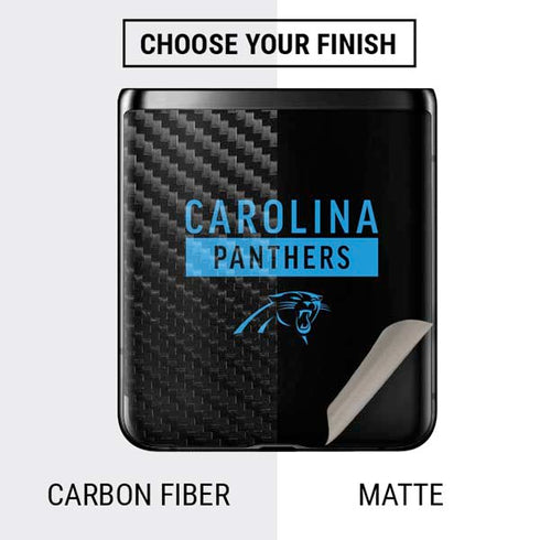 NFL Carolina Panthers Black Performance Series Galaxy Z Flip Skin