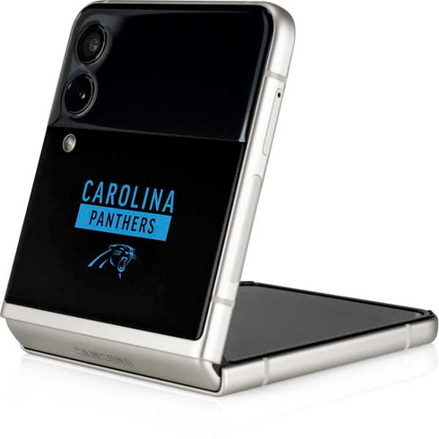 NFL Carolina Panthers Black Performance Series Galaxy Z Flip4 5G Skin
