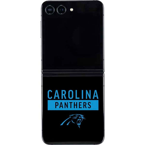 NFL Carolina Panthers Black Performance Series Galaxy Z Flip5 5G Skin