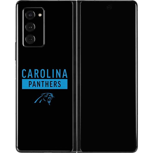 NFL Carolina Panthers Black Performance Series Galaxy Z Fold2 5G Skin