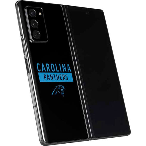 NFL Carolina Panthers Black Performance Series Galaxy Z Fold2 5G Skin