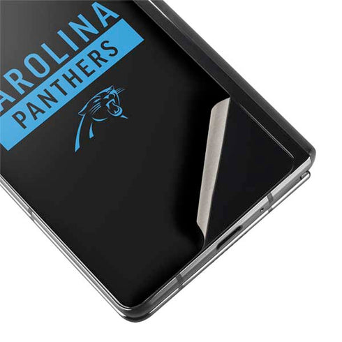 NFL Carolina Panthers Black Performance Series Galaxy Z Fold2 5G Skin