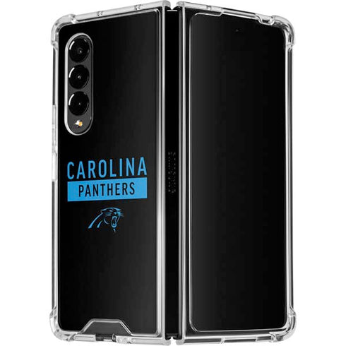 NFL Carolina Panthers Black Performance Series Galaxy Z Fold4 5G Clear Case
