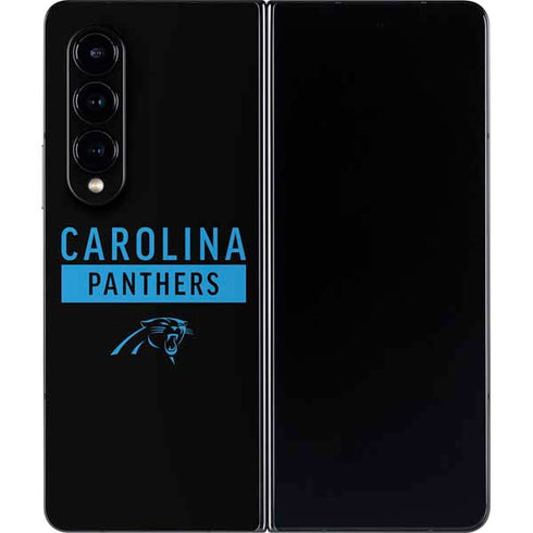 NFL Carolina Panthers Black Performance Series Galaxy Z Fold4 5G Skin