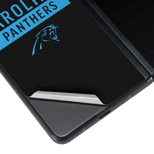 NFL Carolina Panthers Black Performance Series Galaxy Z Fold4 5G Skin