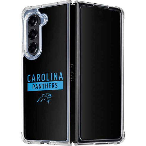 NFL Carolina Panthers Black Performance Series Galaxy Z Fold5 5G Clear Case