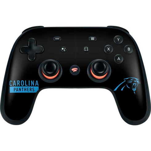 NFL Carolina Panthers Black Performance Series Google Stadia Controller Skin