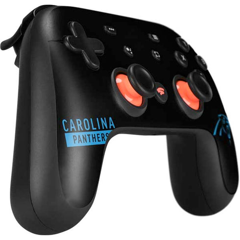 NFL Carolina Panthers Black Performance Series Google Stadia Controller Skin
