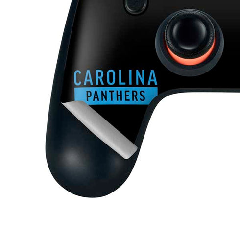 NFL Carolina Panthers Black Performance Series Google Stadia Controller Skin