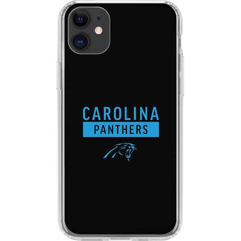 NFL Carolina Panthers Black Performance Series iPhone 11 Clear Case
