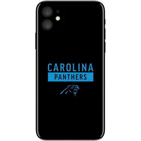 NFL Carolina Panthers Black Performance Series iPhone 11 Skin