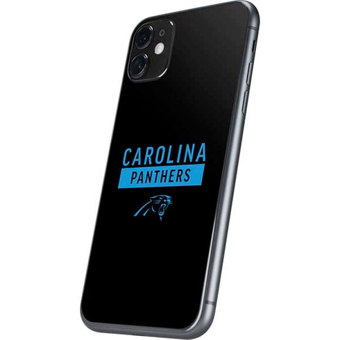 NFL Carolina Panthers Black Performance Series iPhone 11 Skin