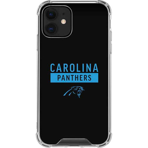 NFL Carolina Panthers Black Performance Series iPhone 12 Clear Case