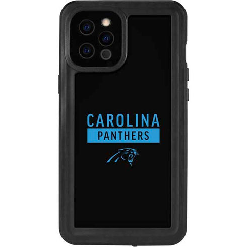 NFL Carolina Panthers Black Performance Series iPhone 12 Pro Max Waterproof Case