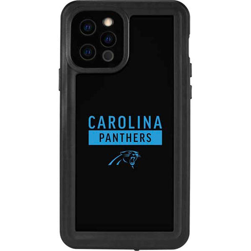 NFL Carolina Panthers Black Performance Series iPhone 12 Pro Waterproof Case