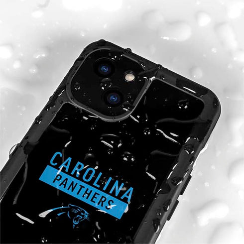 NFL Carolina Panthers Black Performance Series iPhone 13 Mini Waterproof Case