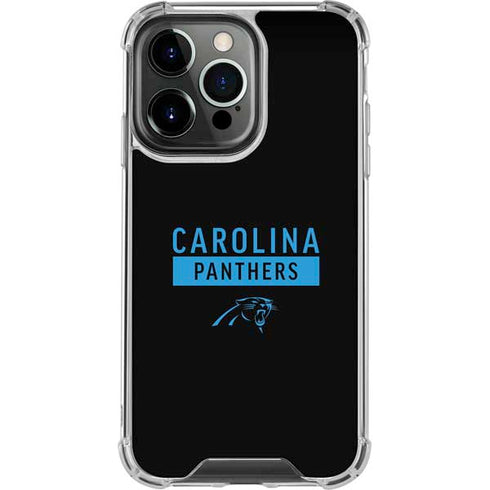 NFL Carolina Panthers Black Performance Series iPhone 13 Pro Clear Case