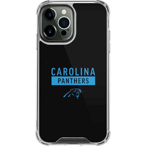 NFL Carolina Panthers Black Performance Series iPhone 13 Pro Max Clear Case