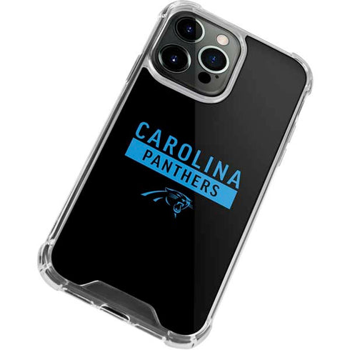 NFL Carolina Panthers Black Performance Series iPhone 13 Pro Max Clear Case