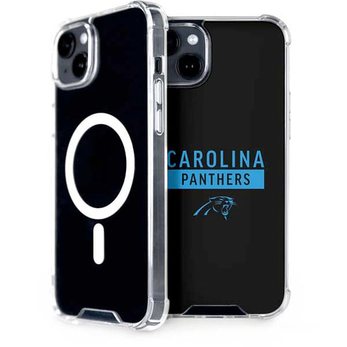 NFL Carolina Panthers Black Performance Series iPhone 15 Plus MagSafe Case