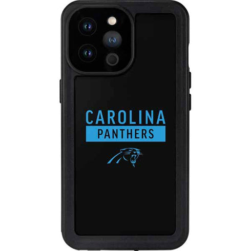 NFL Carolina Panthers Black Performance Series iPhone 14 Pro Max Waterproof Case