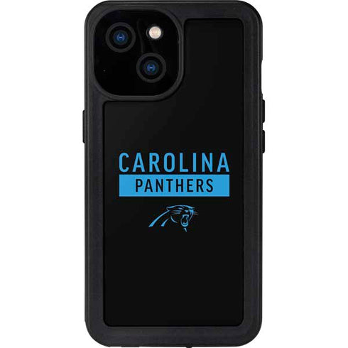 NFL Carolina Panthers Black Performance Series iPhone 15 Waterproof Case