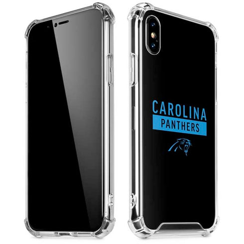 NFL Carolina Panthers Black Performance Series iPhone XS Max Clear Case