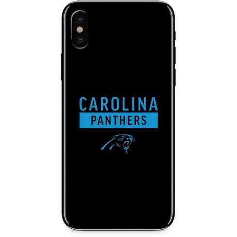 NFL Carolina Panthers Black Performance Series iPhone XS Skin
