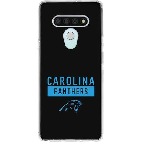 NFL Carolina Panthers Black Performance Series LG Stylo 6 Clear Case