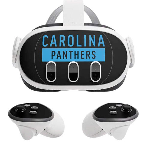 NFL Carolina Panthers Black Performance Series Meta Quest 3 Skin