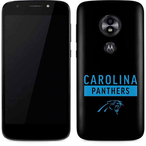 NFL Carolina Panthers Black Performance Series Moto E5 Play Skin