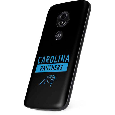 NFL Carolina Panthers Black Performance Series Moto E5 Play Skin