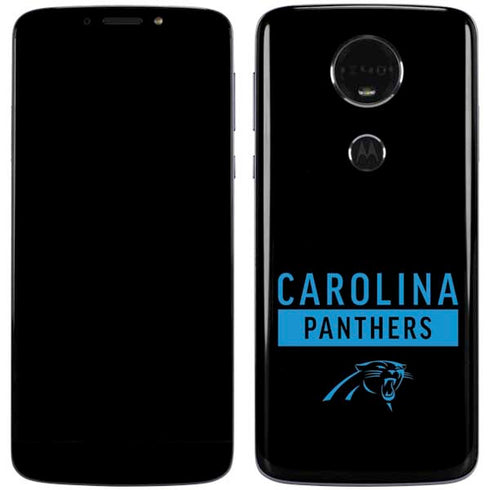 NFL Carolina Panthers Black Performance Series Moto E5 Plus Skin
