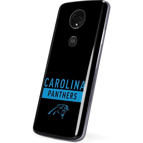 NFL Carolina Panthers Black Performance Series Moto E5 Plus Skin