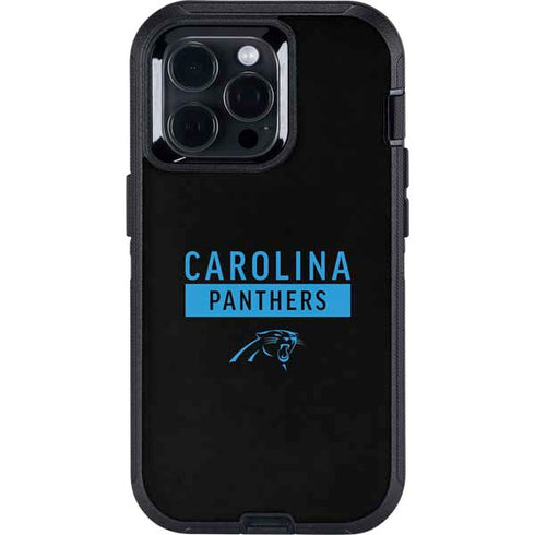 NFL Carolina Panthers Black Performance Series Otterbox Defender iPhone Skin