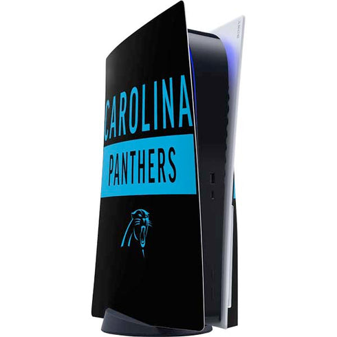 NFL Carolina Panthers Black Performance Series PS5 Console Skin