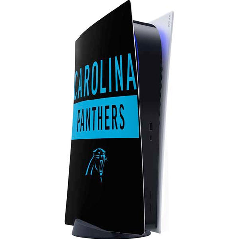 NFL Carolina Panthers Black Performance Series PS5 Digital Edition Console Skin